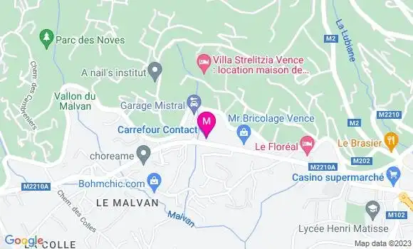 Localisation Carrefour Contact