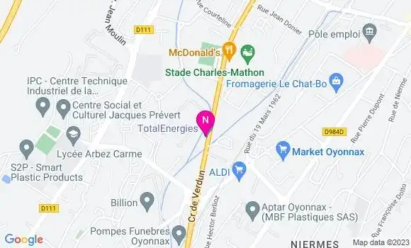 Localisation TotalEnergies