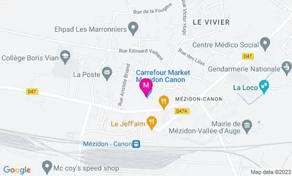 Localisation Carrefour Market