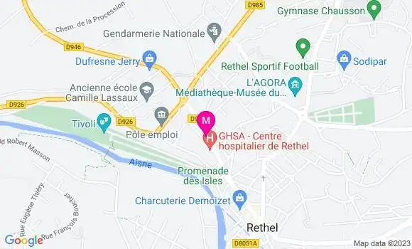 Localisation Carrefour  Rethel