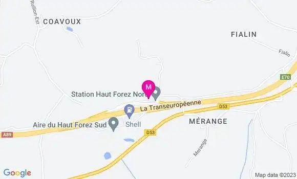 Localisation Station Haut Forez Nord