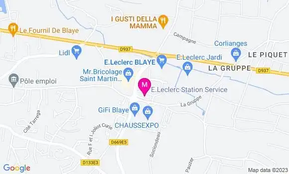 Localisation Station Leclerc