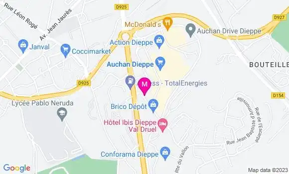 Localisation Station Auchan