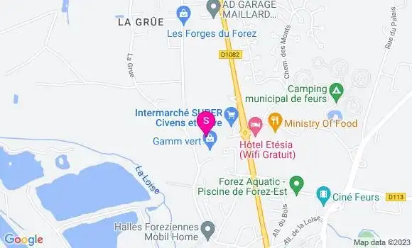 Localisation Intermarché Station Civens