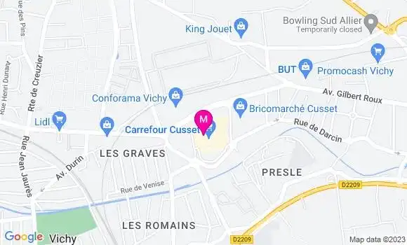 Localisation Station Carrefour