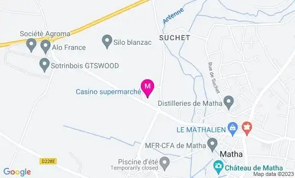 Localisation Supermarché Casino