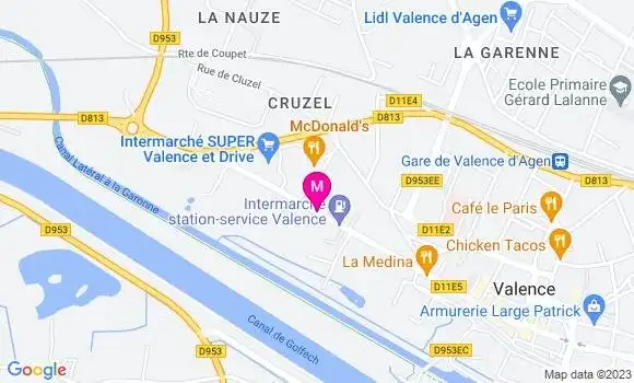 Localisation Intermarché Station