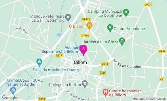 Localisation Auchan Supermarché
