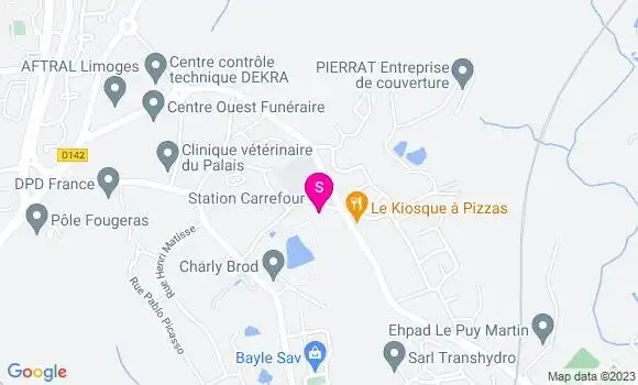 Localisation Carrefour Station