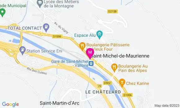Localisation Aire Saint Michel de Maurienne