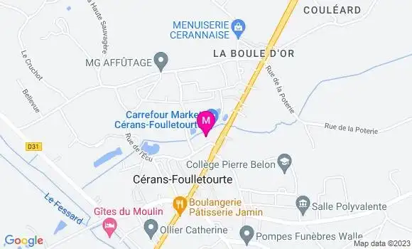 Localisation Carrefour Market