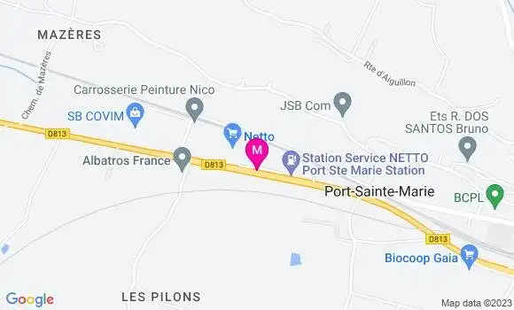 Localisation Station Netto