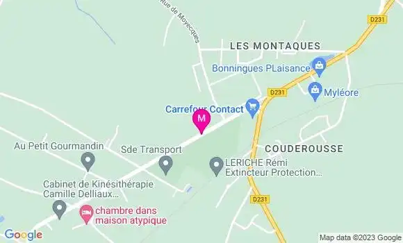 Localisation Carrefour Contact