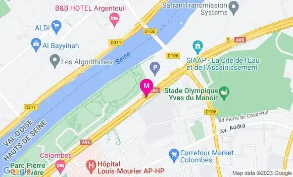Localisation Station Shell Colombes