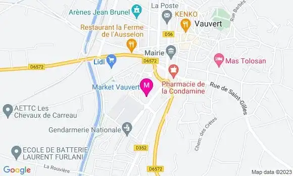 Localisation Carrefour Market