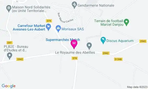 Localisation Supermarchés Match