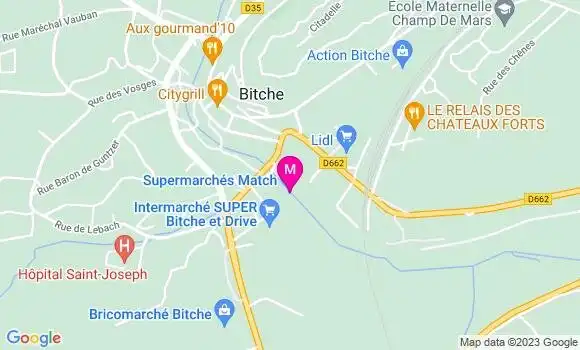 Localisation Supermarchés Match