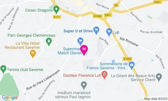 Localisation Supermarché Match