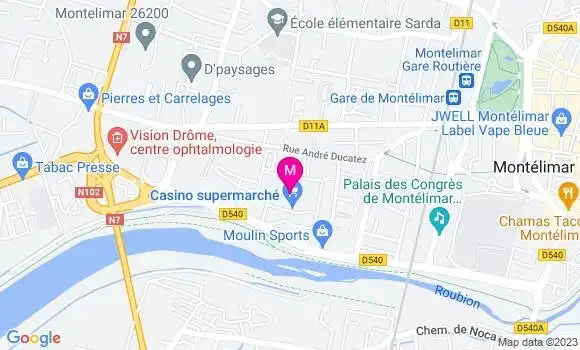 Localisation Géant Casino