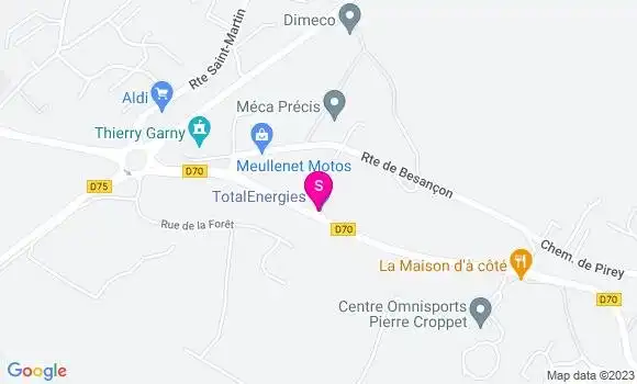 Localisation Relais du Bois de Pirey