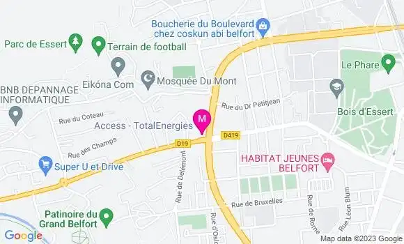 Localisation Relais Belfort Leclerc