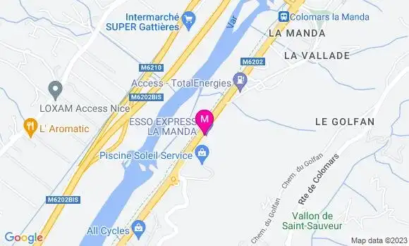 Localisation Esso Express