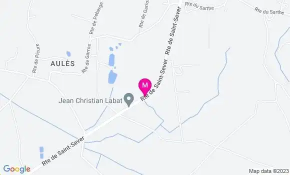 Localisation Garage Lacourrege Duvignau