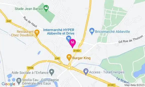 Localisation Intermarché Hyper