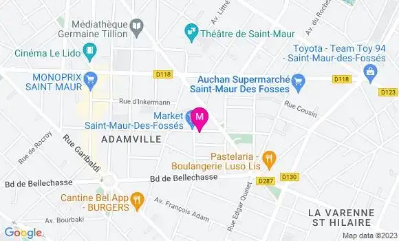 Localisation Carrefour Market
