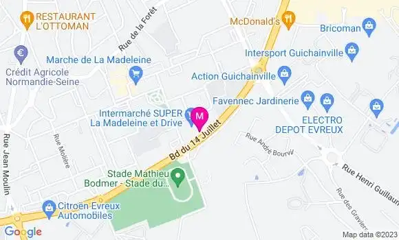 Localisation Intermarche Evreux la Madeleine