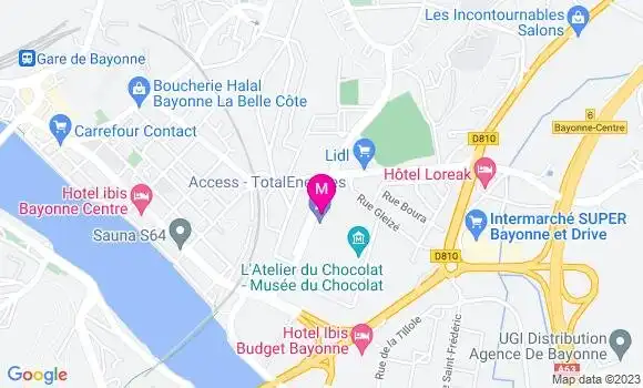 Localisation Relais Bayonne