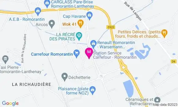 Localisation Station Carrefour