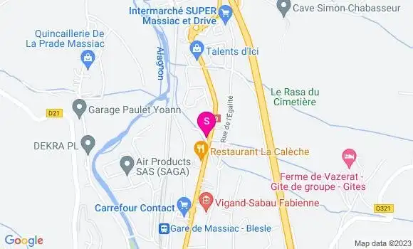 Localisation Orceyre Carburants