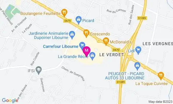 Localisation Station Carrefour