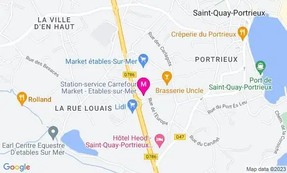 Localisation Carrefour Market Etables sur Mer