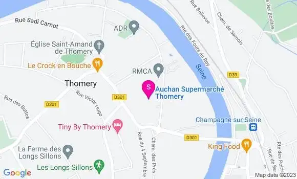 Localisation Auchan Supermarché