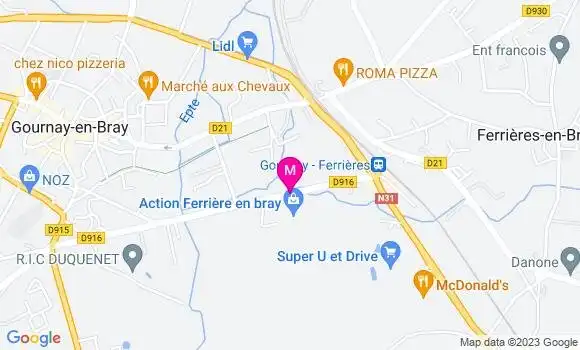 Localisation Station Auchan