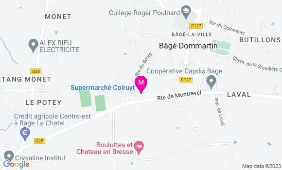 Localisation Supermarché Colruyt