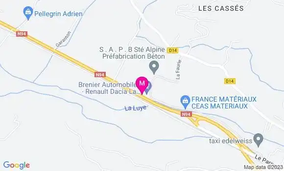 Localisation Garage Brenier Automobiles