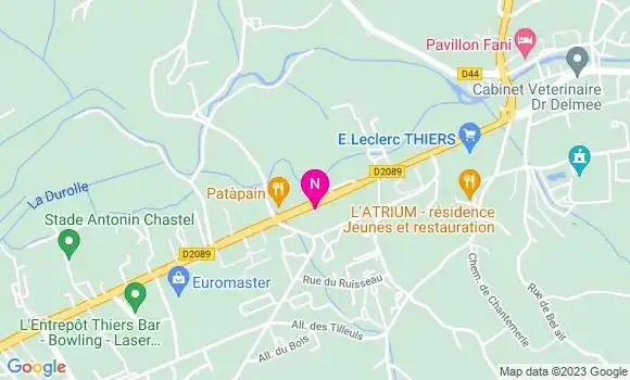 Localisation Thiers Automobiles