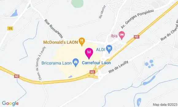 Localisation Carrefour Laon