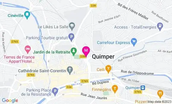 Localisation Relais Quimper Centre