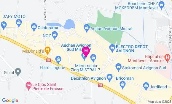 Localisation Auchan Supermarché