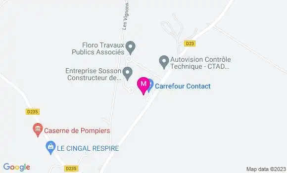 Localisation Carrefour Contact