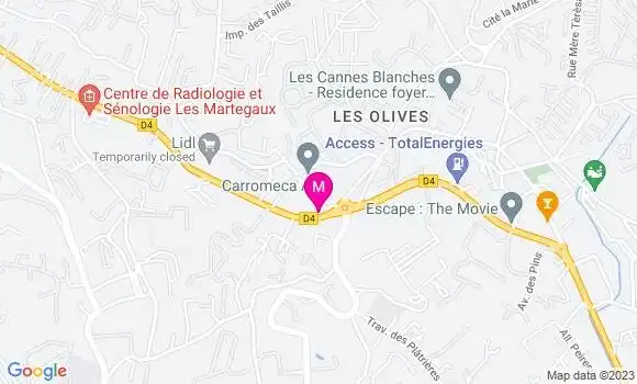 Localisation Relais des Olives