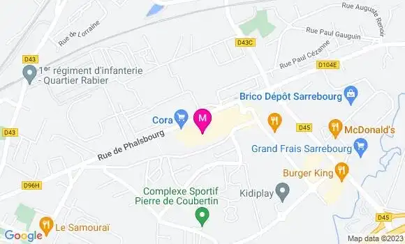 Localisation Hypermarché Cora