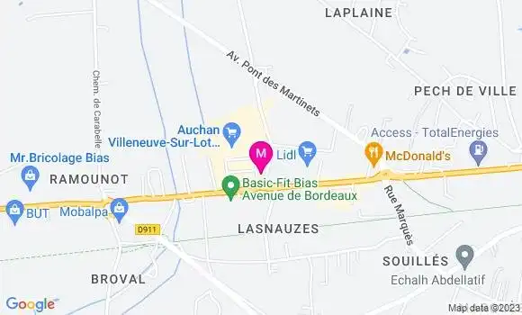 Localisation Auchan