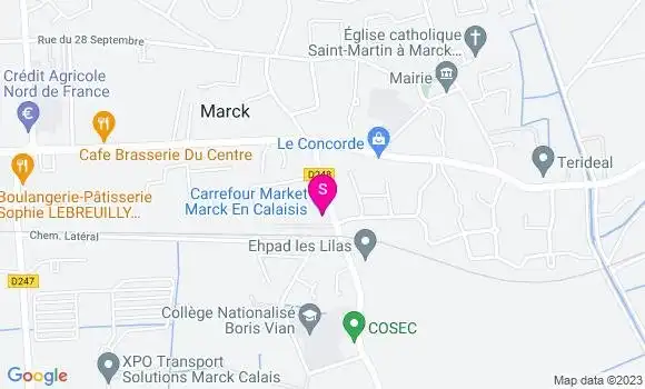 Localisation Carrefour Market