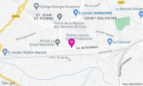 Localisation Dyneff Narbonne