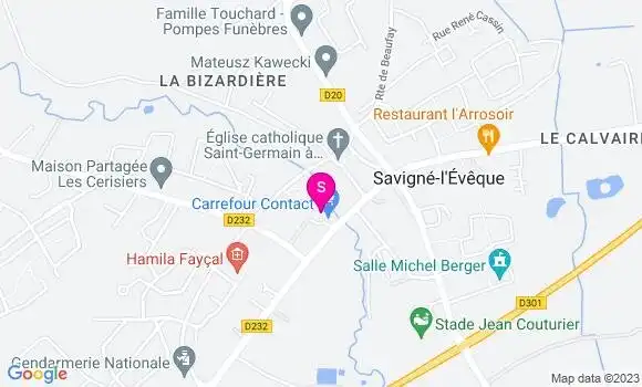 Localisation Station Carrefour